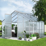 NNEDSZ Greenfingers Greenhouse 3x2.5x1.95M Aluminium Polycarbonate Green House Garden Shed