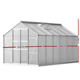 NNEDSZ Greenfingers Greenhouse 3x2.5x2.26M Double Doors Aluminium Green House Garden Shed