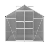 NNEDSZ Greenfingers Greenhouse 3x2.5x2.26M Double Doors Aluminium Green House Garden Shed