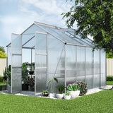 NNEDSZ Greenfingers Greenhouse 3x2.5x2.26M Double Doors Aluminium Green House Garden Shed