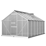 NNEDSZ Greenfingers Greenhouse 3.6x2.5x1.95M Aluminium Polycarbonate Green House Garden Shed
