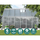 NNEDSZ Greenfingers Greenhouse 3.6x2.5x1.95M Aluminium Polycarbonate Green House Garden Shed