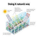 NNEDSZ Greenfingers Greenhouse 3.6x2.5x1.95M Aluminium Polycarbonate Green House Garden Shed