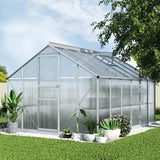 NNEDSZ Greenfingers Greenhouse 3.6x2.5x1.95M Aluminium Polycarbonate Green House Garden Shed