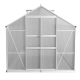 NNEDSZ Greenfingers Greenhouse 4.1x2.5x2.26M Double Doors Aluminium Green House Garden Shed