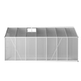 NNEDSZ Greenfingers Greenhouse 4.1x2.5x2.26M Double Doors Aluminium Green House Garden Shed