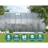 NNEDSZ Greenfingers Greenhouse 4.1x2.5x2.26M Double Doors Aluminium Green House Garden Shed
