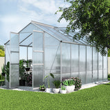 NNEDSZ Greenfingers Greenhouse 4.1x2.5x2.26M Double Doors Aluminium Green House Garden Shed