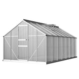 NNEDSZ Greenfingers Greenhouse 4.2x2.5x1.95M Aluminium Polycarbonate Green House Garden Shed