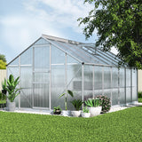 NNEDSZ Greenfingers Greenhouse 4.2x2.5x1.95M Aluminium Polycarbonate Green House Garden Shed