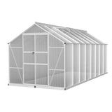 NNEDSZ Greenfingers Greenhouse 4.7x2.5x2.26M Double Doors Aluminium Green House Garden Shed