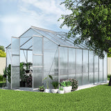 NNEDSZ Greenfingers Greenhouse 4.7x2.5x2.26M Double Doors Aluminium Green House Garden Shed
