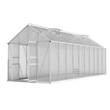 NNEDSZ Greenfingers Greenhouse Aluminium Large Green House Garden Shed 6X2.4M