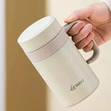 NNEOBA Premium Large-Caliber Thermos Cup 500ML White