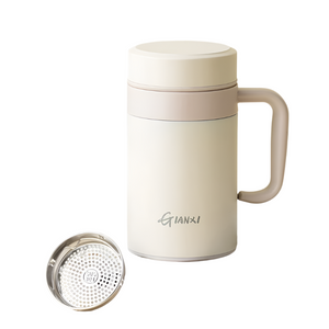 NNEOBA Premium Large-Caliber Thermos Cup 500ML White