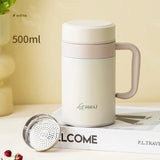 NNEOBA Premium Large-Caliber Thermos Cup 500ML White