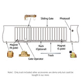 NNEDSZ Electric Sliding Gate Opener Ground Track 6M