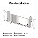 NNEDSZ Electric Sliding Gate Opener 800KG Keypad 4M