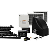 NNEDSZ Automatic Sliding Gate Opener Kit 20W Solar Panel Electric 6M 600KG
