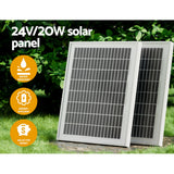 NNEDSZ Automatic Sliding Gate Opener Kit 20W Solar Panel Electric 6M 600KG