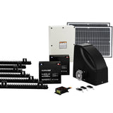 NNEDSZ Automatic Sliding Gate Opener Kit 40W Full Solar Electric 6M 600KG