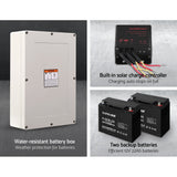 NNEDSZ Automatic Sliding Gate Opener Kit 40W Full Solar Electric 6M 600KG