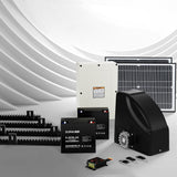 NNEDSZ Automatic Sliding Gate Opener Kit 40W Full Solar Electric 4M 600KG