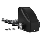 NNEDSZ Automatic Sliding Gate Opener Kit Electric 4M 600KG 3 Control Remotes