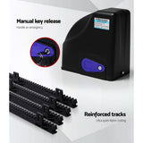NNEDSZ Automatic Sliding Gate Opener Kit Electric 4M 600KG 3 Control Remotes
