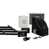 NNEDSZ Automatic Sliding Gate Opener Kit 10W Solar Panel Electric 4M 600KG