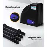 NNEDSZ Automatic Sliding Gate Opener Kit 10W Solar Panel Electric 4M 600KG