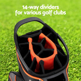 NNEDSZ 14 Ways Dividers Golf Bag Stand Insulated Carry Bag Zippered Rain Cover