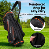NNEDSZ 14 Ways Dividers Golf Bag Stand Insulated Carry Bag Zippered Rain Cover