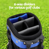 NNEDSZ 6 Way Dividers Golf Bag Stand Insulated Carry Bag Zippered Rain Cover