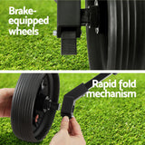 NNEDSZ Golf Buggy Quick Folding Trolley Golf Cart Trolley 2 Wheels Cup Holder