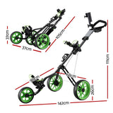 NNEDSZ Golf Buggy Quick Folding Trolley Golf Cart 3 Wheels Height Adjustable