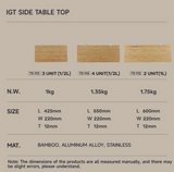 NNEOBA 3 UNITS Bamboo Camping Picnic Dining Table Kitchen