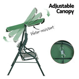 NNEDSZ Gardeon Outdoor Swing Chair Garden Bench Furniture Canopy 3 Seater White Green
