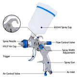 NNEDSZ HVLP Air Spray Gun Gravity Feed Cup Nozzles Included