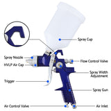 NNEDSZ 2PC HVLP Air Spray Gun Gravity Feed Cup Nozzles Included