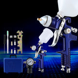 NNEDSZ 2PC HVLP Air Spray Gun Gravity Feed Cup Nozzles Included