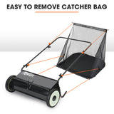 NNEMB Push Lawn Sweeper, 26' Wide Leaf and Grass Clipping Collector
