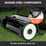 NNEMB Push Lawn Sweeper, 26' Wide Leaf and Grass Clipping Collector