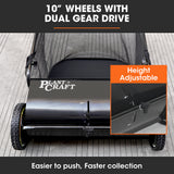NNEMB Push Lawn Sweeper, 26' Wide Leaf and Grass Clipping Collector
