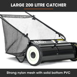 NNEMB Push Lawn Sweeper, 26' Wide Leaf and Grass Clipping Collector