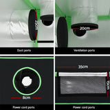 NNEDSZ Greenfingers Grow Tent Kits 240x240x200cm Hydroponics Indoor Grow System Black