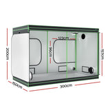 NNEDSZ Greenfingers Grow Tent Kits 300x150x200cm Hydroponics Indoor Plant Grow System
