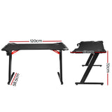 NNEDSZ Artiss Gaming Desk Computer Desks LED Light 120CM