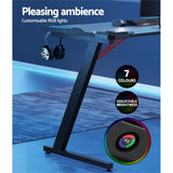 NNEDSZ Artiss Gaming Desk Computer Desks LED Light 120CM