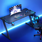 NNEDSZ Artiss Gaming Desk Computer Desks LED Light 140CM